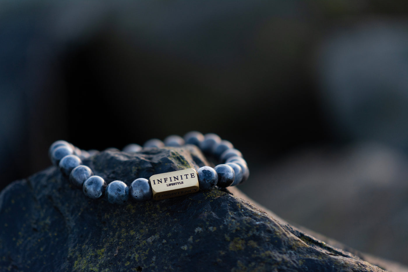 Black Labradorite D&C bracelet [8 mm]