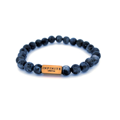 Black Labradorite D&C bracelet [8 mm]