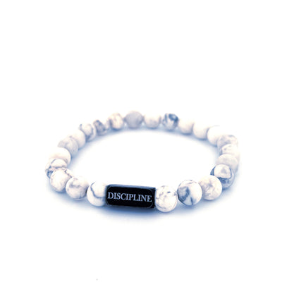 White Howlite D&C bracelet [8 mm]