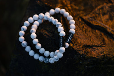 White Howlite D&C bracelet [8 mm]