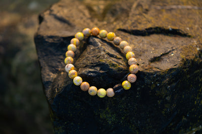Gele jaspis armband [8 mm]