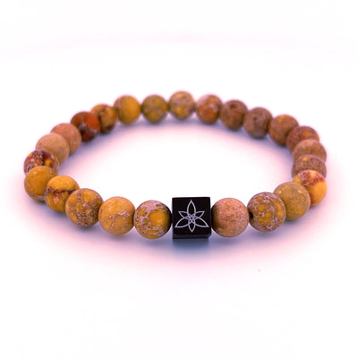 Gele jaspis armband [8 mm]