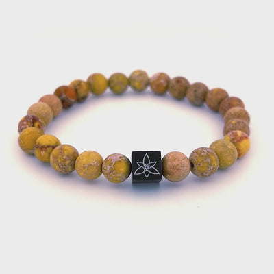 Gele jaspis armband [8 mm]