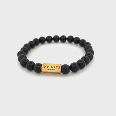 Black Agate D&C bracelet [8 mm]