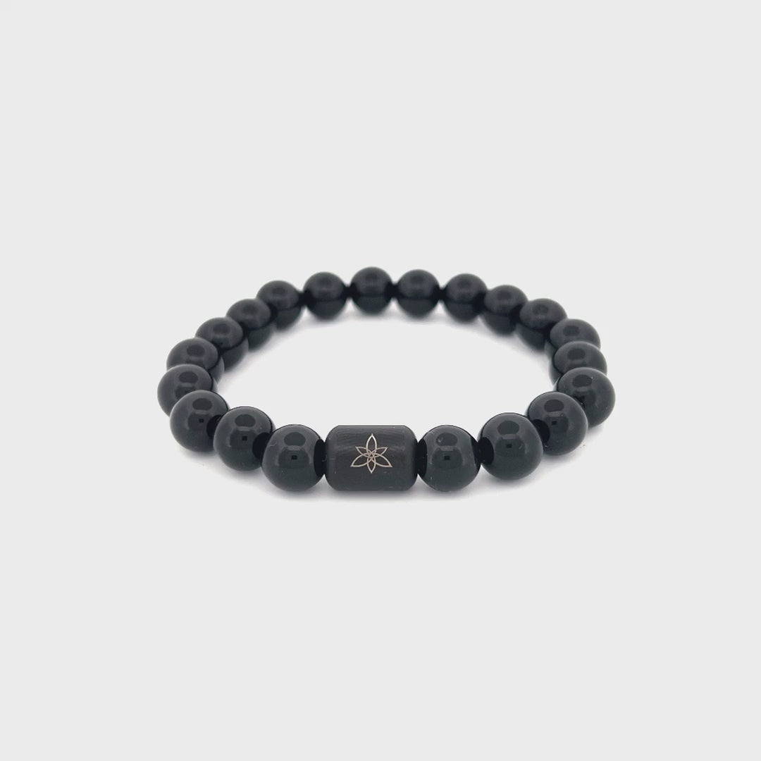 Black Agate D&C bracelet [8 mm]