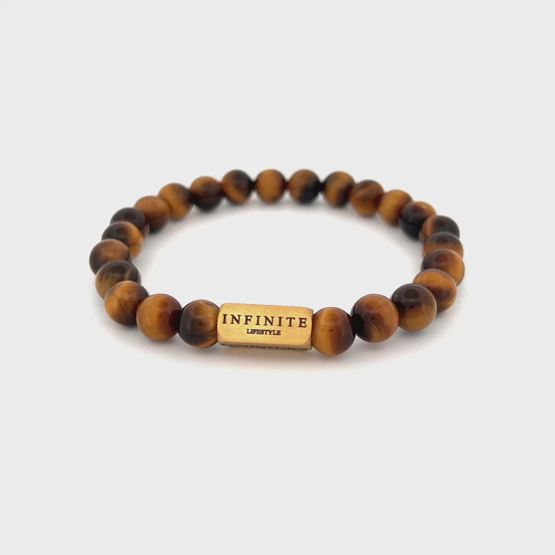 Bruine tijgeroog D&amp;C armband [8 mm]