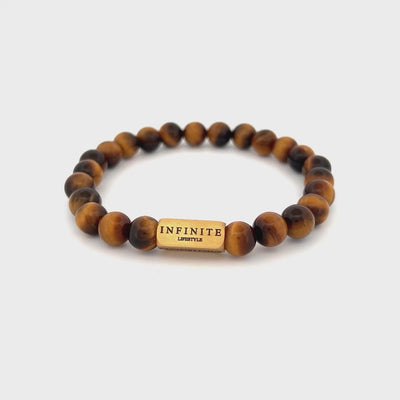 Bruine tijgeroog D&amp;C armband [8 mm]