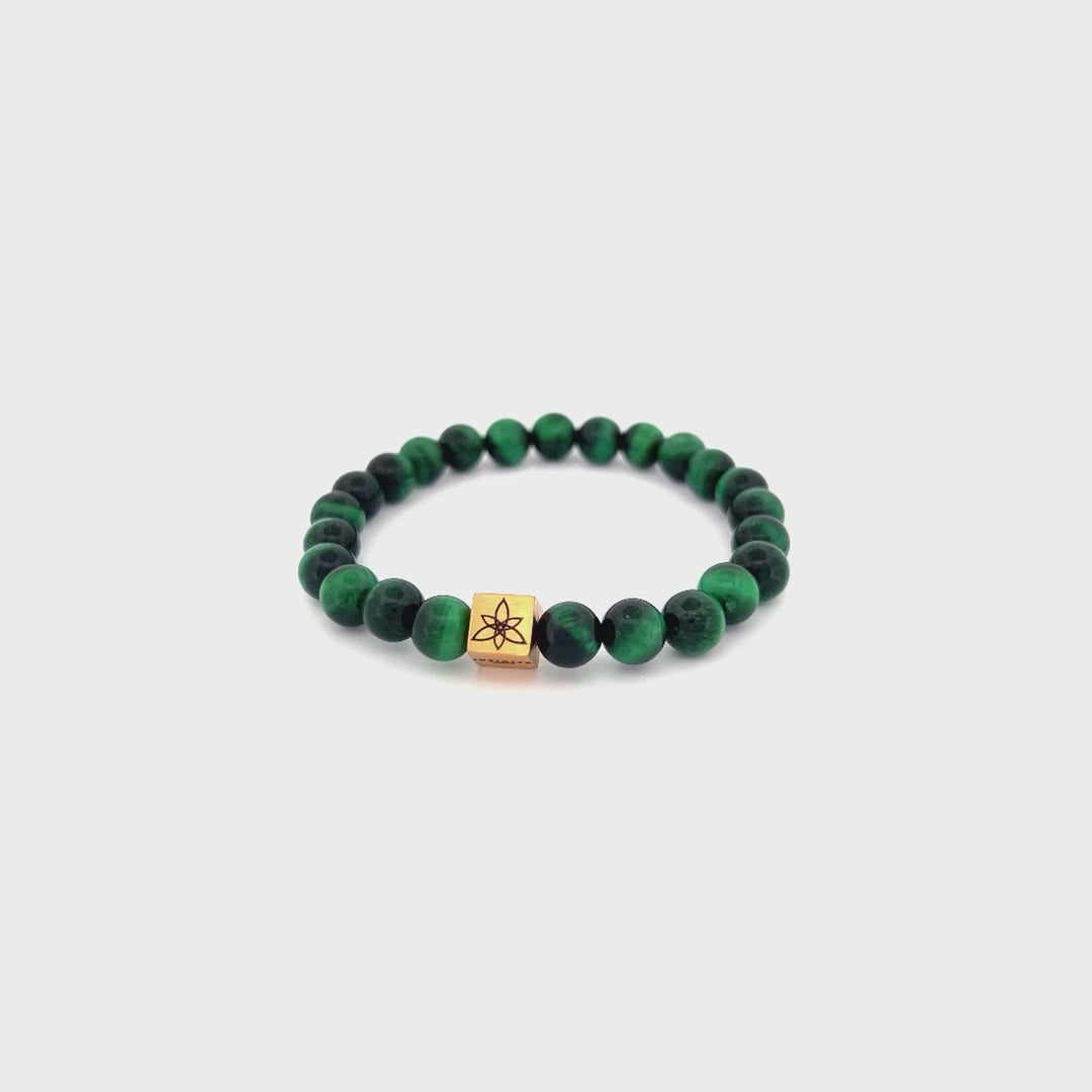 Green Tiger Eye D&C bracelet [8 mm]